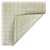 Chessex Role Playing Play Mat: Battlemat Double-Sided Reversible Mat for RPGs and Miniature Figure Games (26 in x 23 1/2 in) Squares/Hexes
