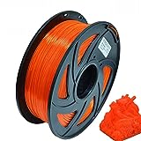 TRONXY PETG 3D Printer Filament 1.75mm🎃 Diameter Tolerance +/- 0.05 mm, 1 KG （2.2lbs）Spool, 1.75 mm PETG Filament for 3D Printer (Transparent Orange)