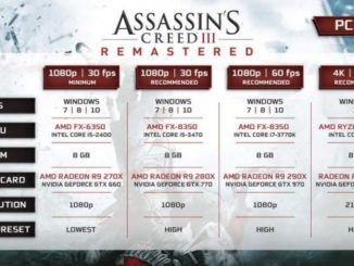 Assassin's Creed III Remastered System Requirements Specs